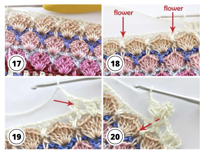 Flower Shell Crochet Stitch