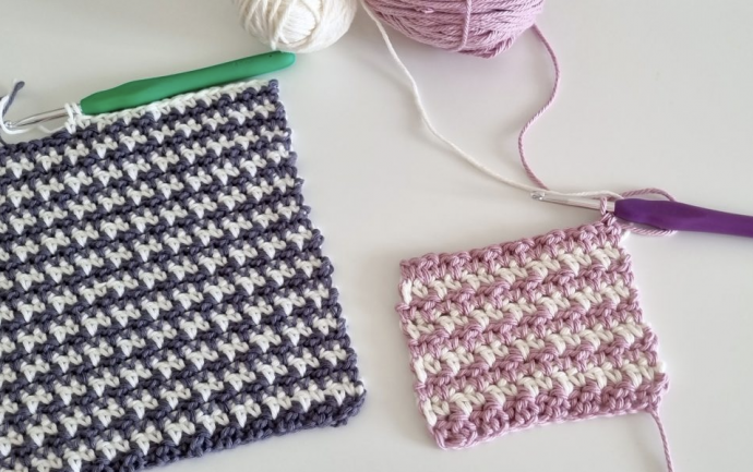 Crochet Houndstooth Stitch Quick Tutorial