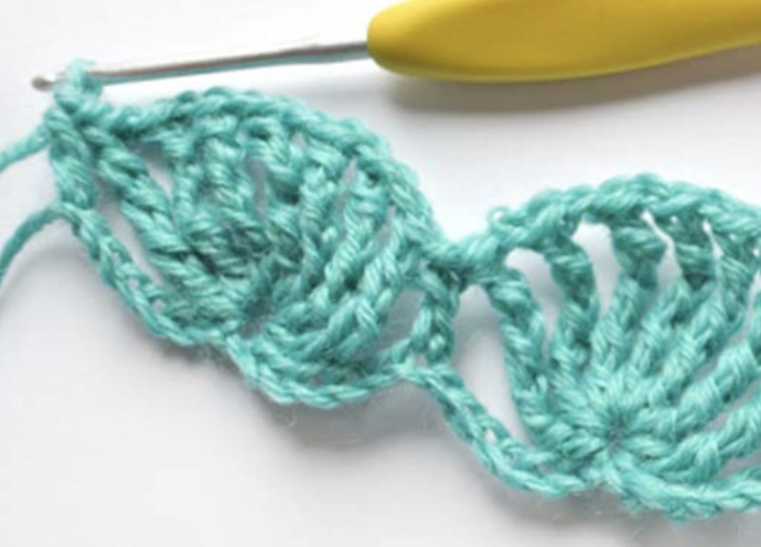 Crochet Rhombe Shell Stitch