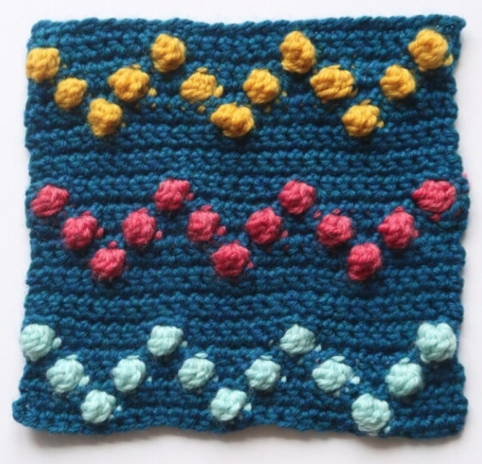 Crochet Basics: Bobble Chevron Stitch Crochet Basics: Bobble Chevron Stitch