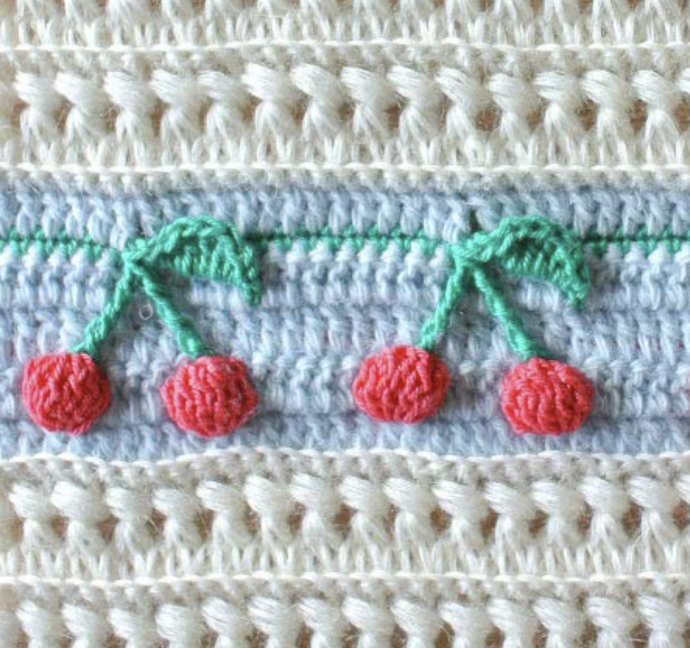 Crochet Textured Cherry Stitch Crochet Textured Cherry Stitch