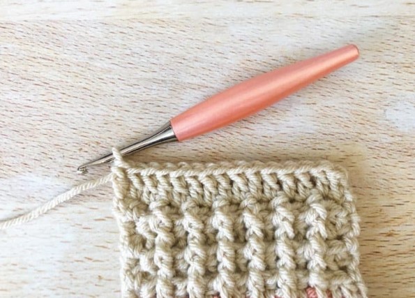 Front Post Half Double Crochet Stitch Photo Tutorial
