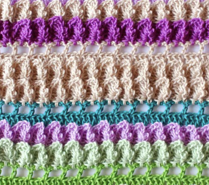 Crochet Textured Striped Stitch