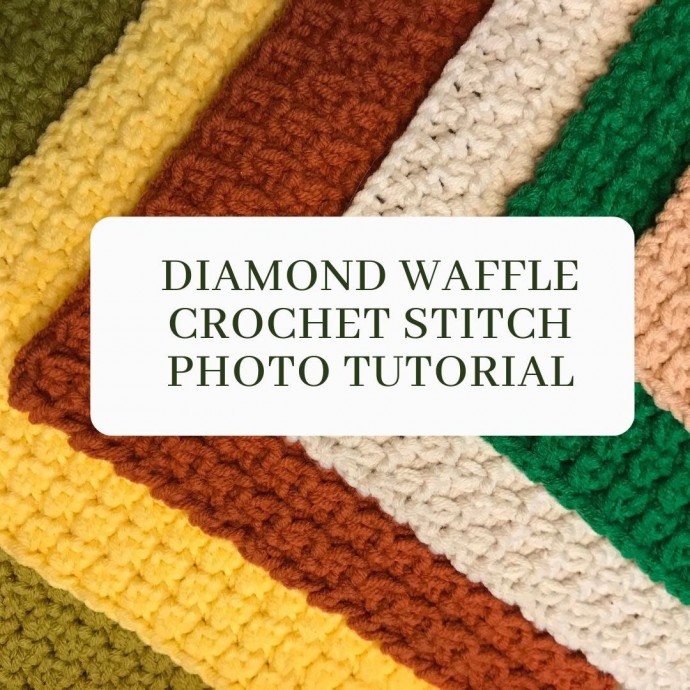 Diamond Waffle Crochet Stitch Photo Tutorial