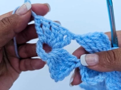 Crochet Linked Flowers Stitch Photo Tutorial