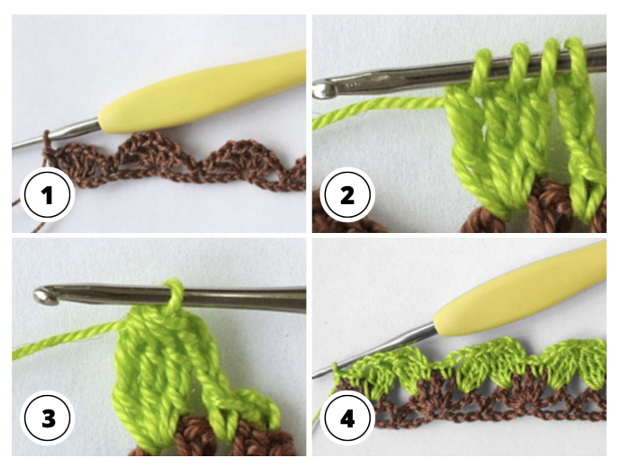 Crochet Tutorial: Cluster Picot Stitch