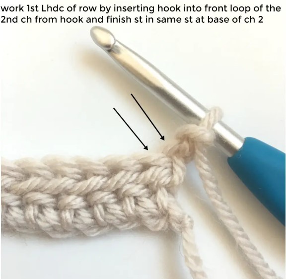 Linked Half Double Crochet Stitch (Lhdc) Photo Tutorial