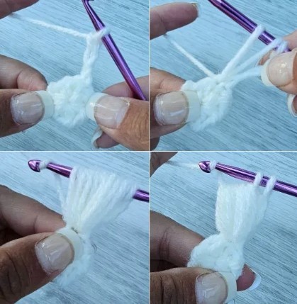 How to Crochet a Puff Stitch Daisy Flower Photo Tutorial
