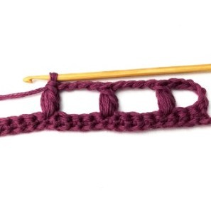 Stacked Puff Grid Crochet Stitch Photo Tutorial