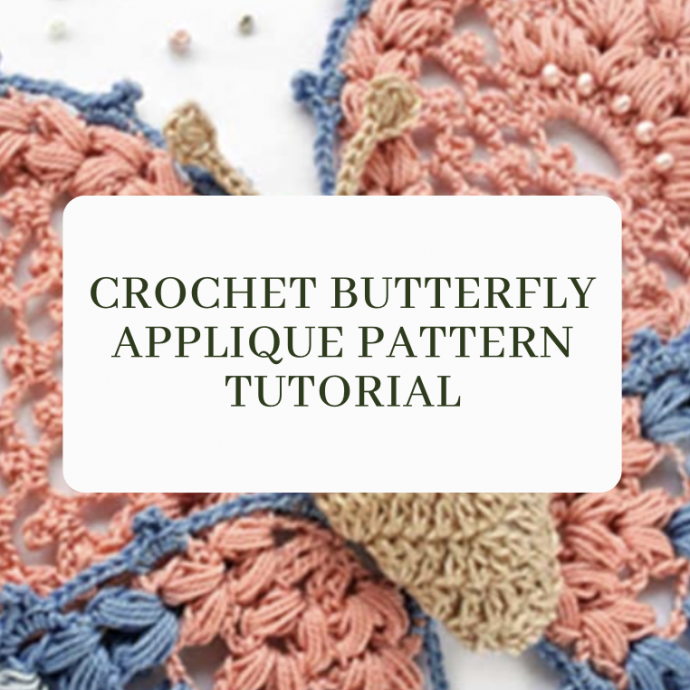 Crochet Butterfly Applique Pattern Tutorial