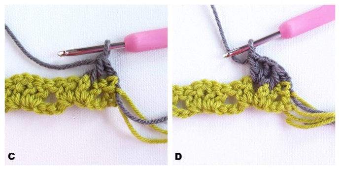 Reversible V-Stitch Waffle Crochet Photo Tutorial