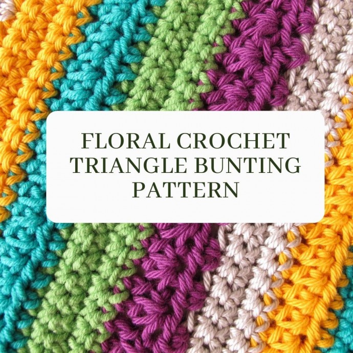 Floral Crochet Triangle Bunting Pattern