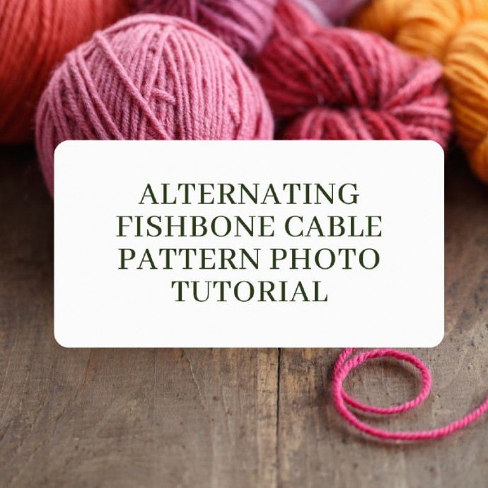 Alternating Fishbone Crochet Cable Pattern Photo Tutorial