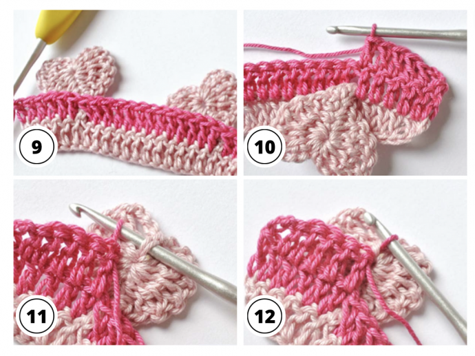 Crochet Textured Hearts Stitch Tutorial