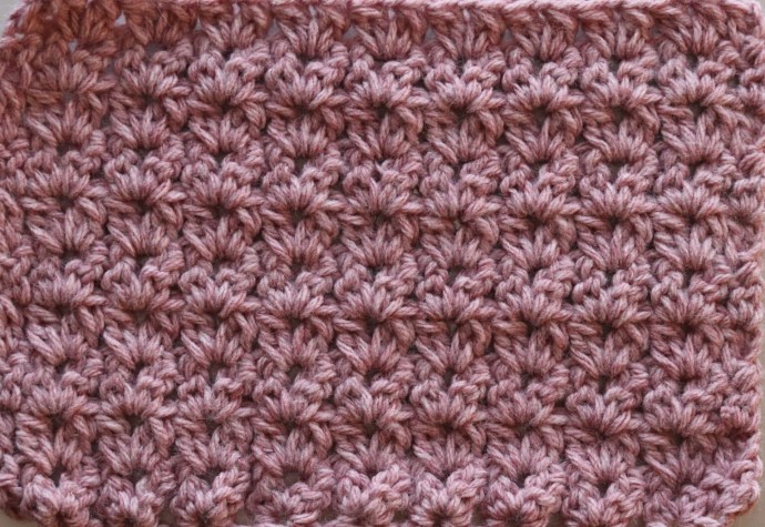 How to Crochet the Double Cluster V Stitch Photo Tutorial