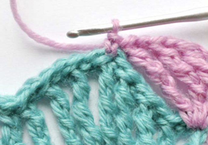 Crochet Rhombe Shell Stitch