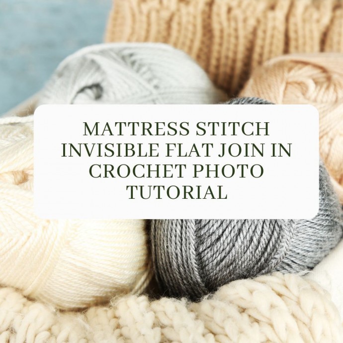 Mattress Stitch Invisible Flat Join in Crochet Photo Tutotial