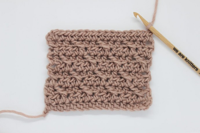 How to Crochet the Front Post Diagonal Stitch Photo Tutorial