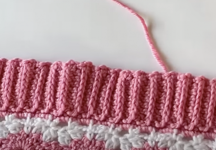 Crochet Front Bottom Loop Half Double Crochet Border