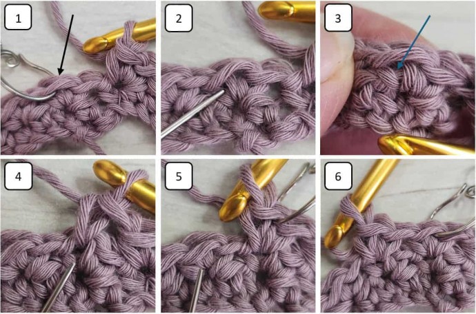 Diagonal Knit Look Crochet Stitch Photo Tutorial