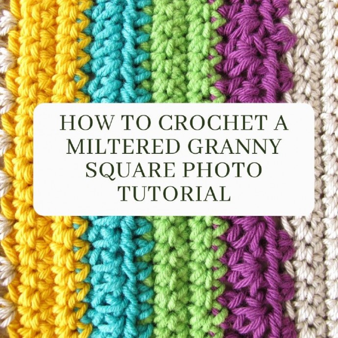 How to Crochet A Miltered Granny Square Photo Tutorial