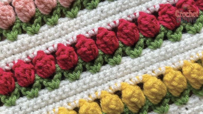 How to Crochet Pop Out Flower Stitch