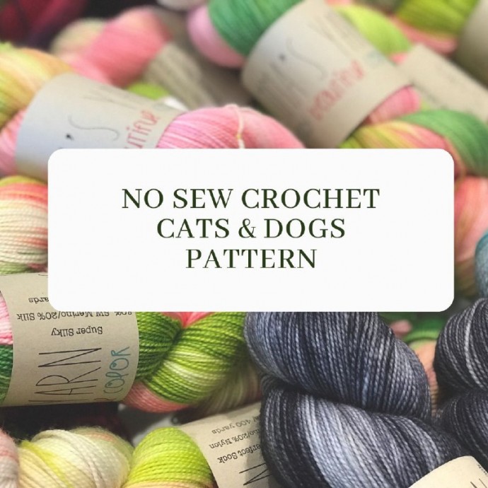 No Sew Crochet Cats & Dogs Pattern