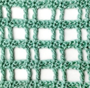 Striped Treble Crochet Mesh Stitch Photo Tutorial