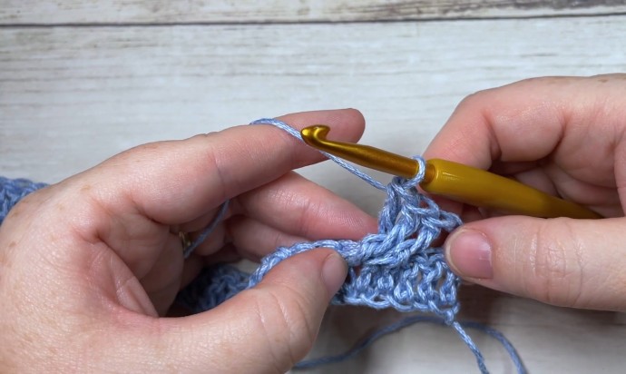 How to Crochet the Slanted Brick Stitch Photo Tutorial