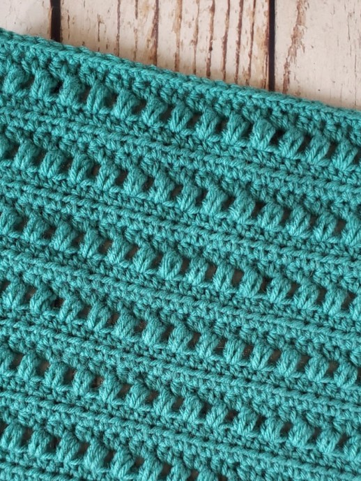 Puff Stitch Stripes Crochet Photo Tutorial