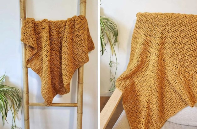 Waves of Grain – Square Crochet Baby Blanket Pattern