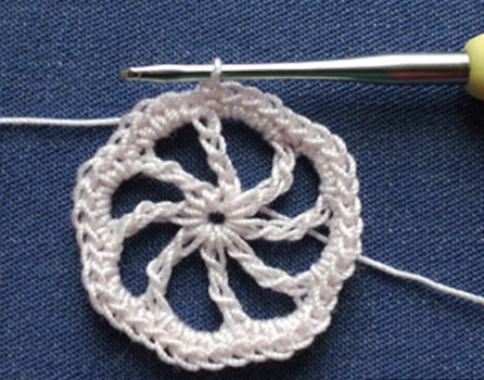 Crochet Wheel Circle Edging Tutorial