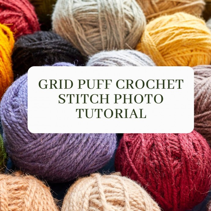 Grid Puff Crochet Stitch