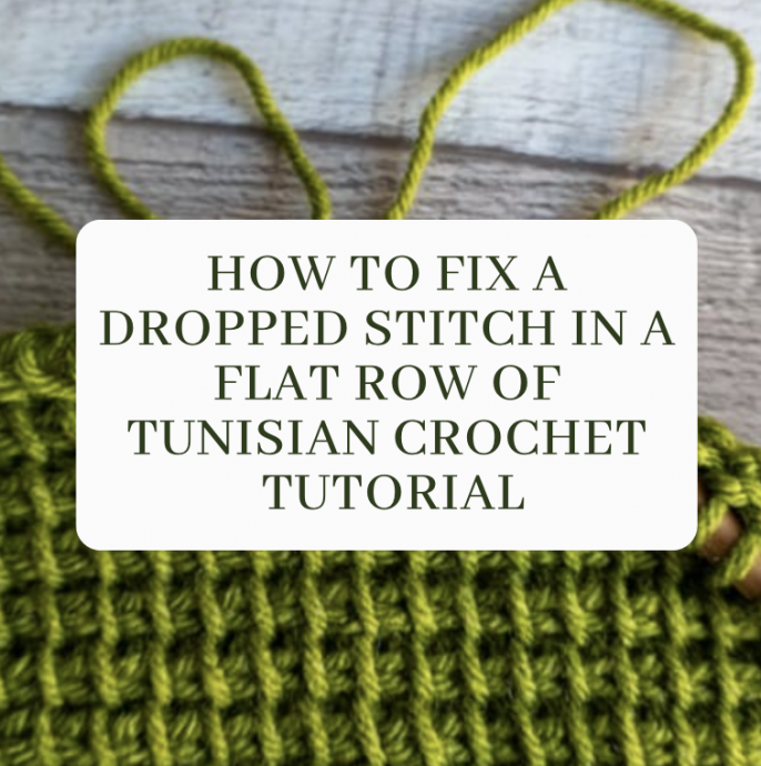 How to Fix a Dropped Stitch in a Flat Row of Tunisian Crochet