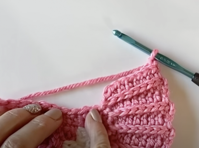 Crochet Front Bottom Loop Half Double Crochet Border