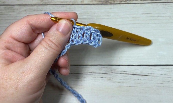 How to Crochet the Slanted Brick Stitch Photo Tutorial