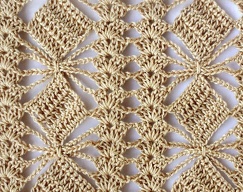 Crochet Square Lace Stitch