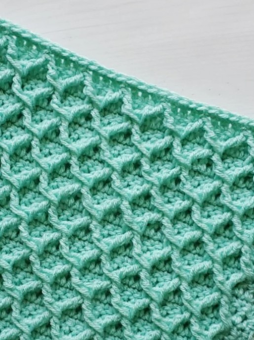 Diamond Trellis Crochet Stitch Tutorial