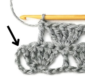 Large Uneven Fan Crochet Stitch Photo Tutorial