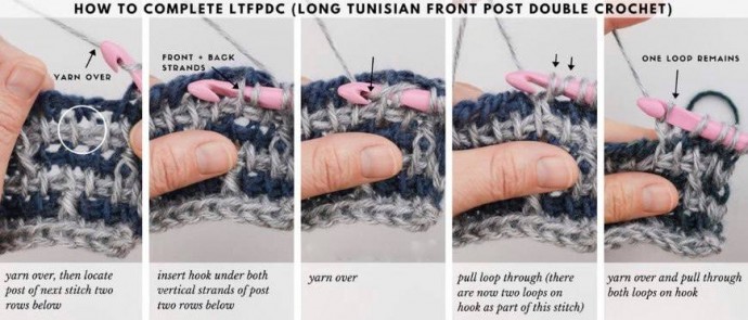 Tunisian Crochet Brick Stitch Photo Tutorial