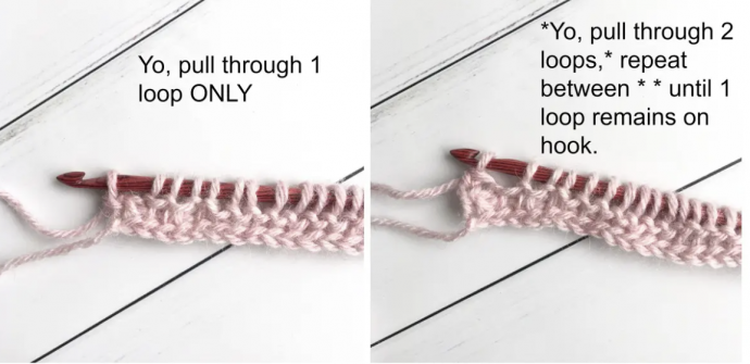 Tunisian Crochet Purl Stitch Photo Tutorial