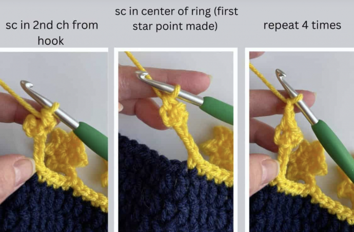 Crochet Star Border Tutorial