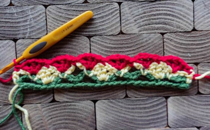 Argyle Shell Crochet Stitch Photo Tutorial