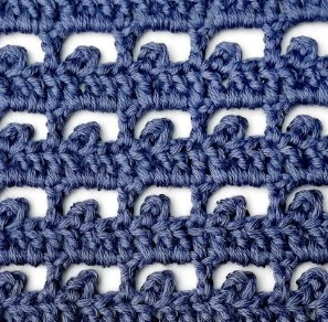 Striped Boxed Picot Crochet Stitch Photo Tutorial