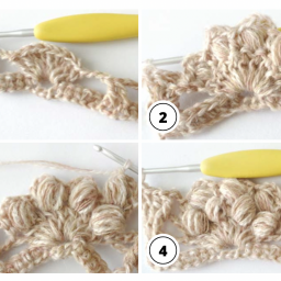Crochet Tutorial: Romb Textured Puff Stitch