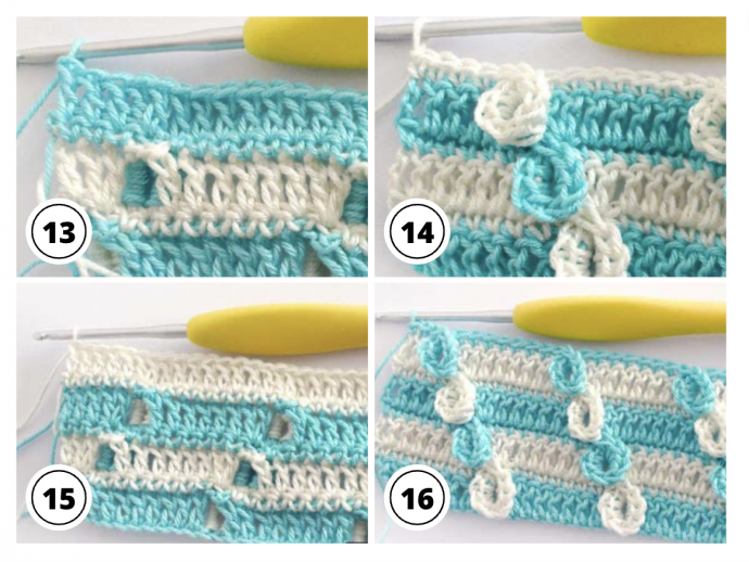 Diagonal Stripes Crochet Stitch Tutorial