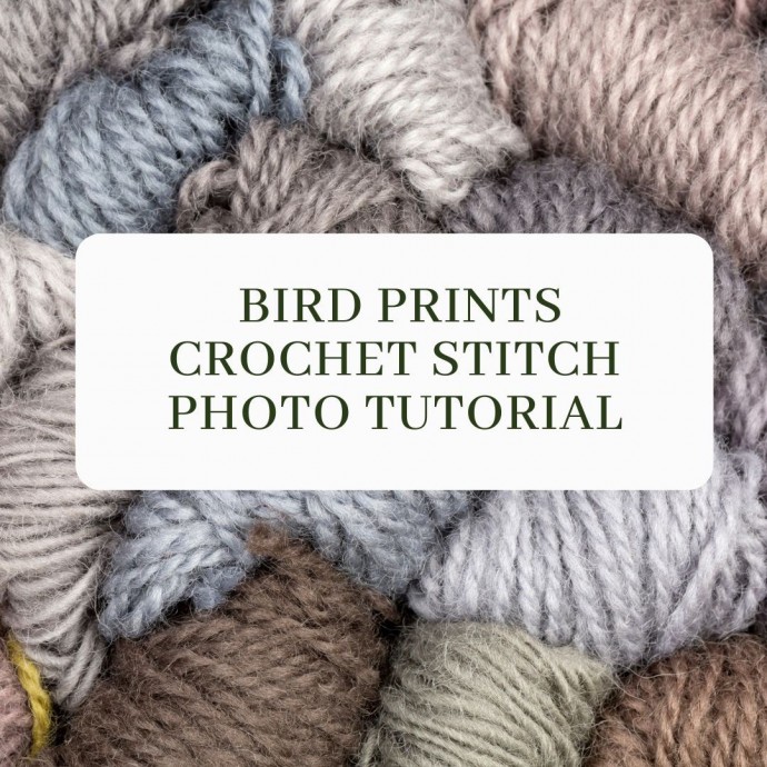 Bird Prints Crochet Stitch Photo Tutorial