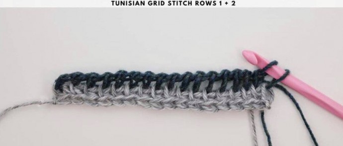 Tunisian Crochet Brick Stitch Photo Tutorial