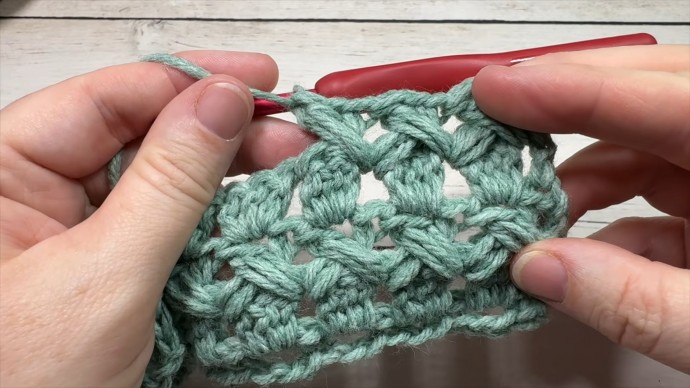 How to Crochet the Crossed Cluster Puff Stitch Photo Tutorial