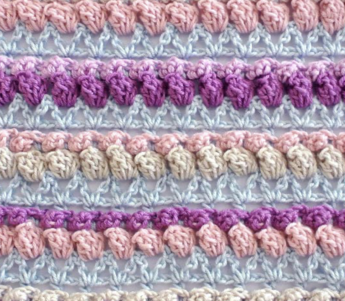 Crochet Multicolor Creative Popcorn Stitch